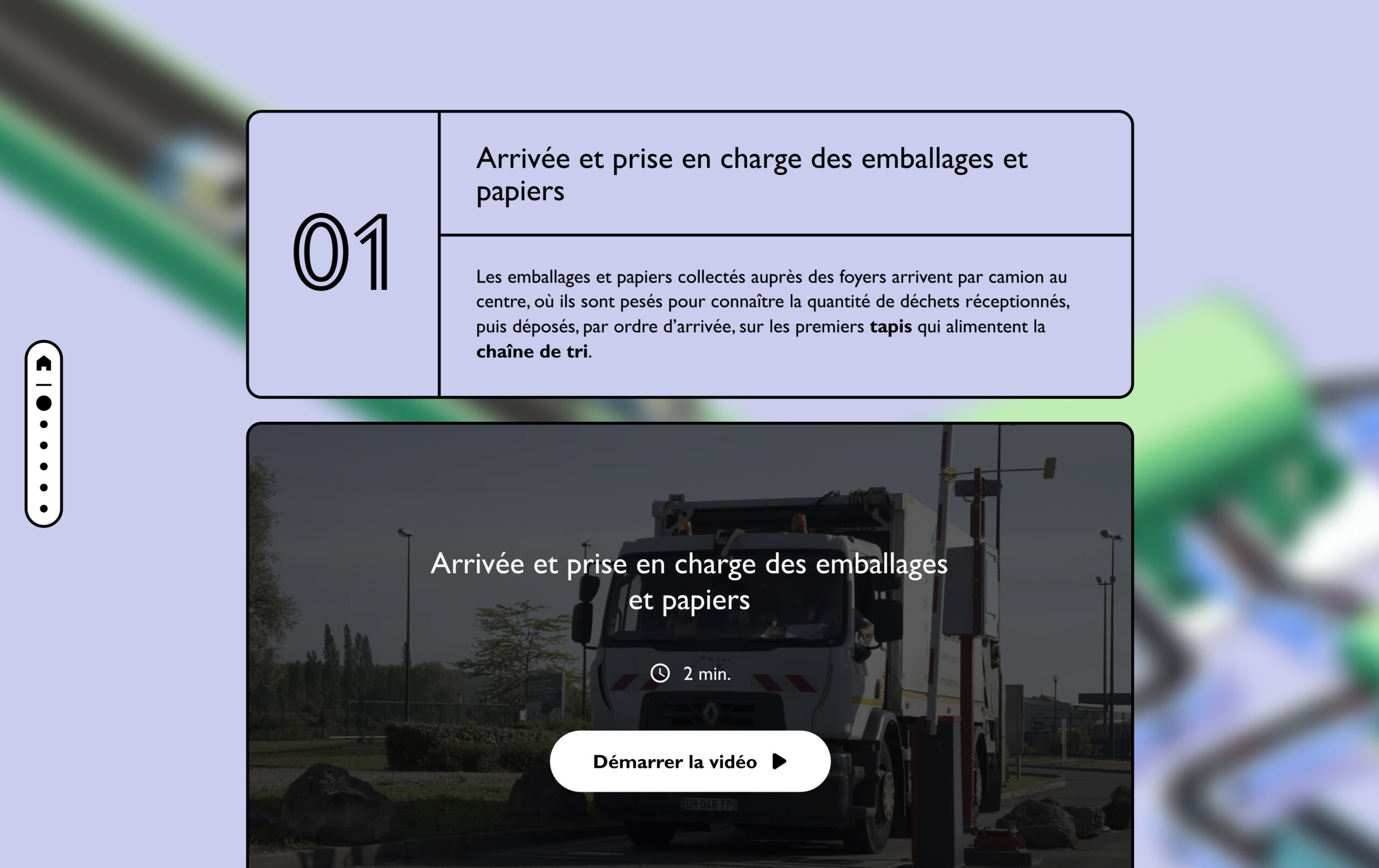 Image-Citeo-03 Vue scrollée des contenus d'une étape de la chaîne de tri